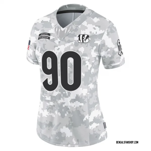 Women's Kris Jenkins Jr. Cincinnati Bengals Limited Arctic Camo 2024 Salute to Service Jersey
