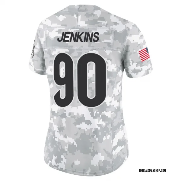 Women's Kris Jenkins Jr. Cincinnati Bengals Limited Arctic Camo 2024 Salute to Service Jersey