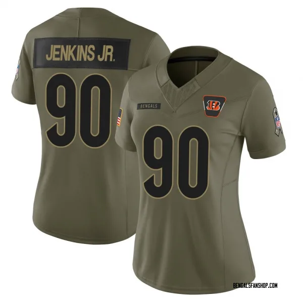 Women's Kris Jenkins Jr. Cincinnati Bengals Limited Olive 2025 Salute to Service Jersey