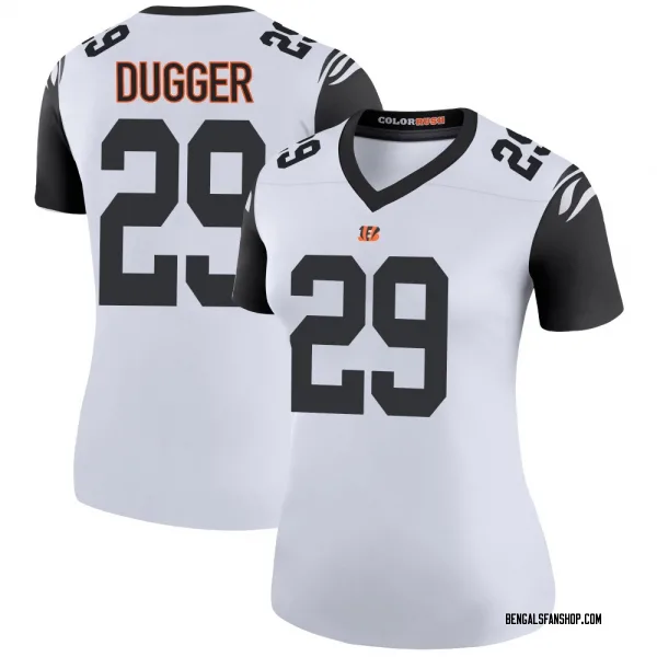 Women's Kyle Dugger Cincinnati Bengals Legend White Color Rush Jersey
