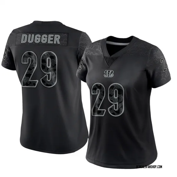Women's Kyle Dugger Cincinnati Bengals Limited Black Reflective Jersey