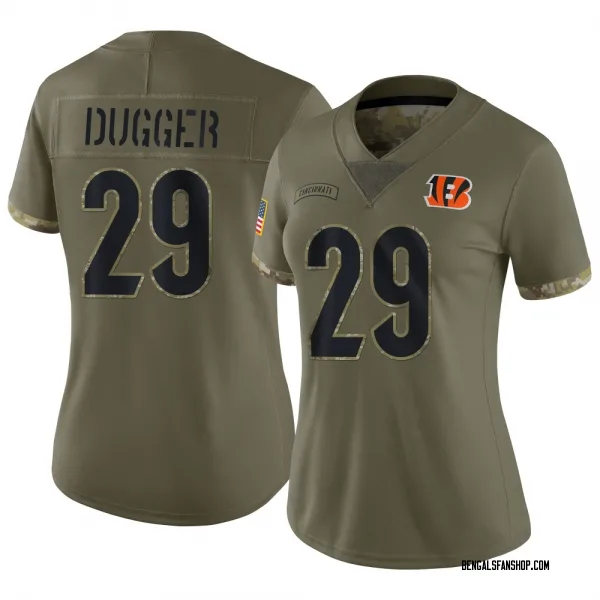 Women's Kyle Dugger Cincinnati Bengals Limited Olive 2022 Salute To Service Jersey