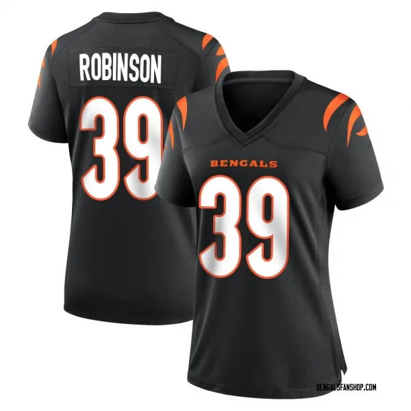 Women's Lance Robinson Cincinnati Bengals Game Black Team Color Jersey