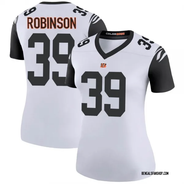 Women's Lance Robinson Cincinnati Bengals Legend White Color Rush Jersey