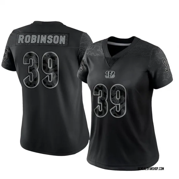 Women's Lance Robinson Cincinnati Bengals Limited Black Reflective Jersey