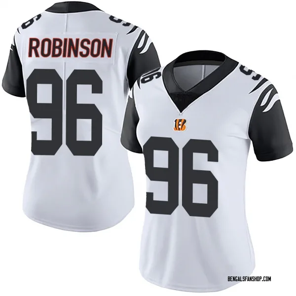 Women's Landon Robinson Cincinnati Bengals Limited White Color Rush Vapor Untouchable Jersey