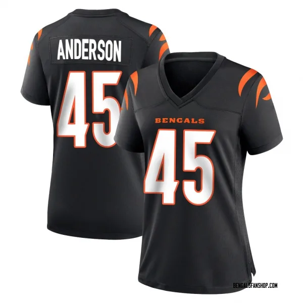 Women's Liam Anderson Cincinnati Bengals Game Black Team Color Jersey