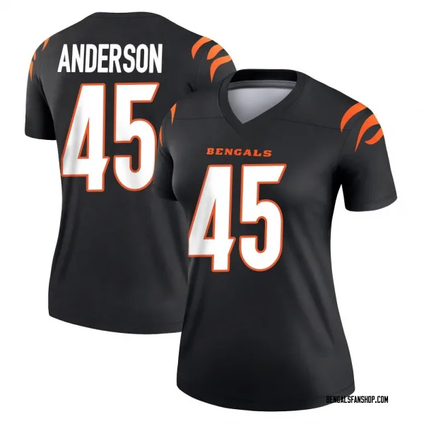Women's Liam Anderson Cincinnati Bengals Legend Black Jersey