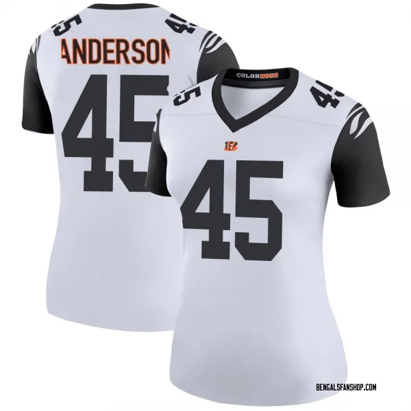 Women's Liam Anderson Cincinnati Bengals Legend White Color Rush Jersey