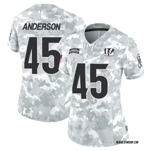 Women's Liam Anderson Cincinnati Bengals Limited Arctic Camo 2024 Salute to Service Jersey