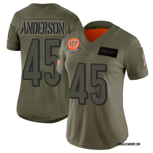 Women's Liam Anderson Cincinnati Bengals Limited Camo 2019 Salute to Service Jersey