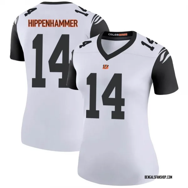 Women's Mac Hippenhammer Cincinnati Bengals Legend White Color Rush Jersey