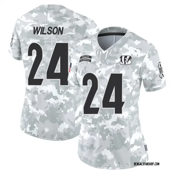 Women's Marco Wilson Cincinnati Bengals Limited Arctic Camo 2024 Salute to Service Jersey