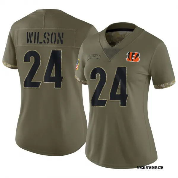Women's Marco Wilson Cincinnati Bengals Limited Olive 2022 Salute To Service Jersey