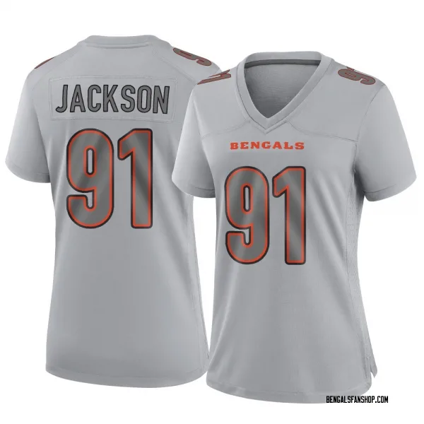 Women's McKinnley Jackson Cincinnati Bengals Game Gray Atmosphere Fashion Jersey