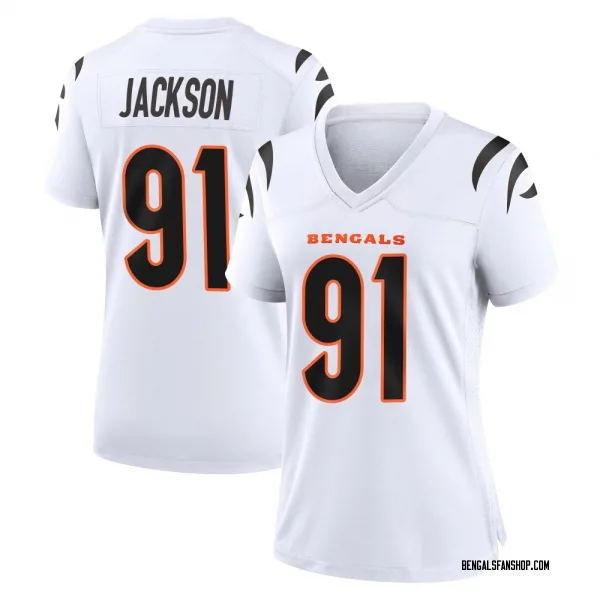 Women's McKinnley Jackson Cincinnati Bengals Game White Jersey