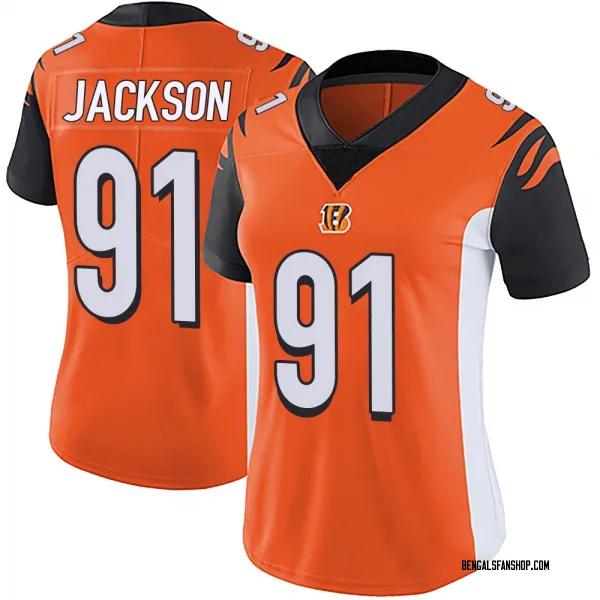 Women's McKinnley Jackson Cincinnati Bengals Limited Orange Vapor Untouchable Jersey