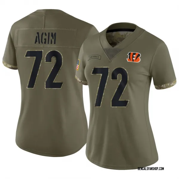 Women's McTelvin Agim Cincinnati Bengals Limited Olive 2022 Salute To Service Jersey