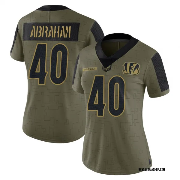 Women's Micah Abraham Cincinnati Bengals Limited Olive 2021 Salute To Service Jersey