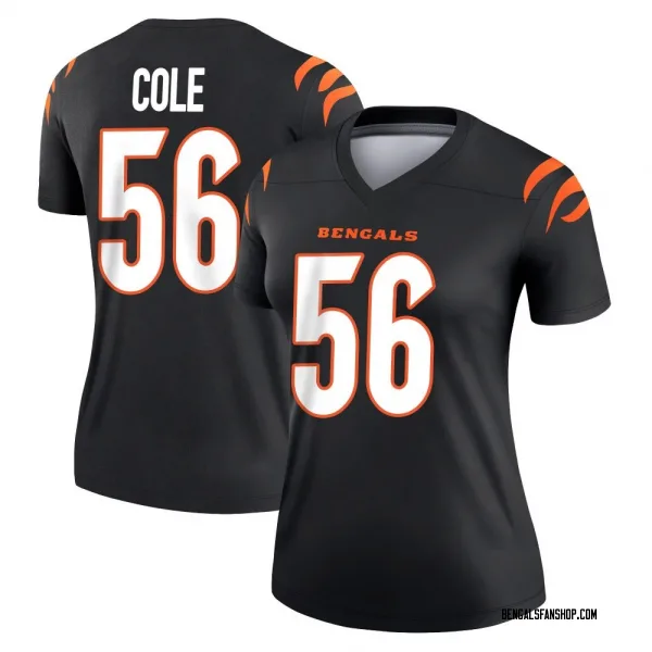 Women's Myles Cole Cincinnati Bengals Legend Black Jersey