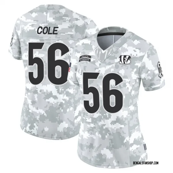 Women's Myles Cole Cincinnati Bengals Limited Arctic Camo 2024 Salute to Service Jersey