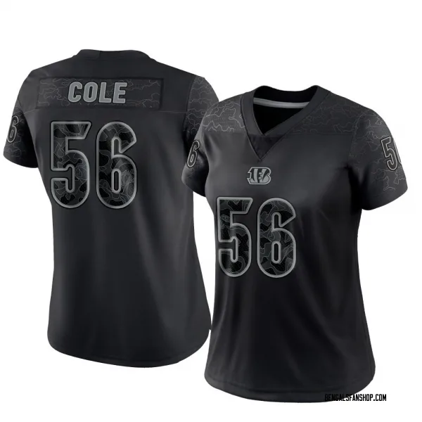 Women's Myles Cole Cincinnati Bengals Limited Black Reflective Jersey