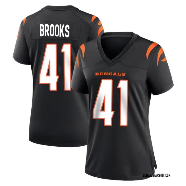 Women's Nate Brooks Cincinnati Bengals Game Black Team Color Jersey