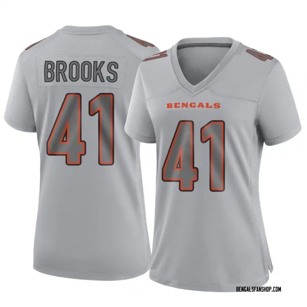 Women's Nate Brooks Cincinnati Bengals Game Gray Atmosphere Fashion Jersey
