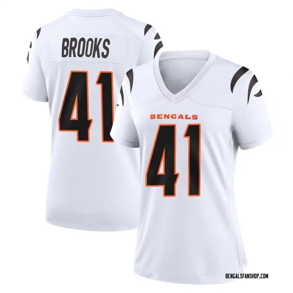 Women's Nate Brooks Cincinnati Bengals Game White Jersey