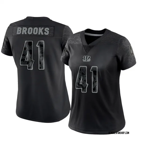 Women's Nate Brooks Cincinnati Bengals Limited Black Reflective Jersey