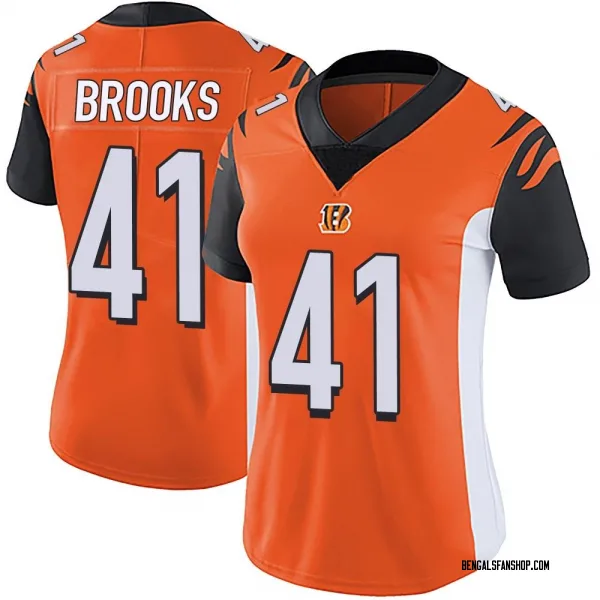 Women's Nate Brooks Cincinnati Bengals Limited Orange Vapor Untouchable Jersey