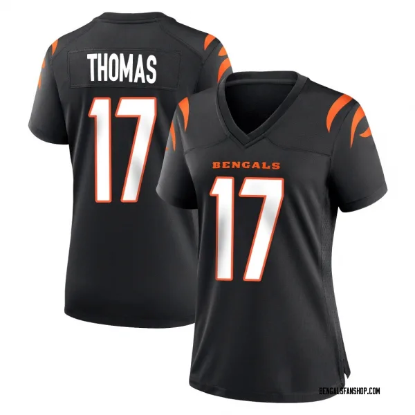Women's Noah Thomas Cincinnati Bengals Game Black Team Color Jersey