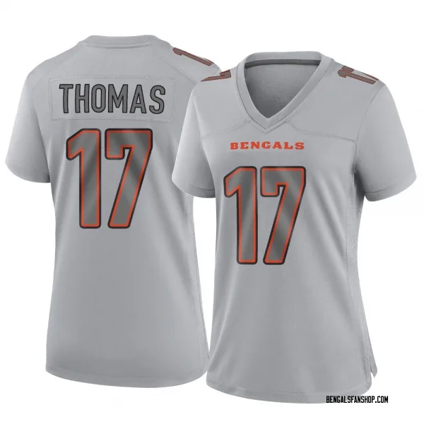 Women's Noah Thomas Cincinnati Bengals Game Gray Atmosphere Fashion Jersey