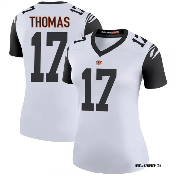 Women's Noah Thomas Cincinnati Bengals Legend White Color Rush Jersey