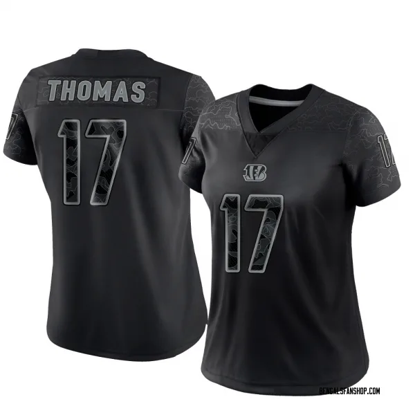 Women's Noah Thomas Cincinnati Bengals Limited Black Reflective Jersey