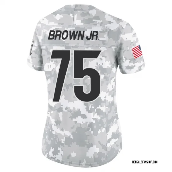 Women's Orlando Brown Jr. Cincinnati Bengals Limited Arctic Camo 2024 Salute to Service Jersey