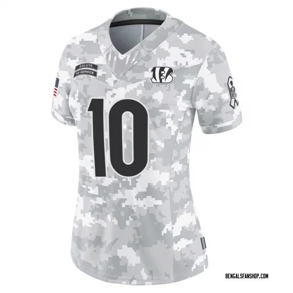 Women's Payton Thorne Cincinnati Bengals Limited Arctic Camo 2024 Salute to Service Jersey