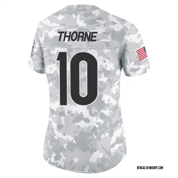 Women's Payton Thorne Cincinnati Bengals Limited Arctic Camo 2024 Salute to Service Jersey