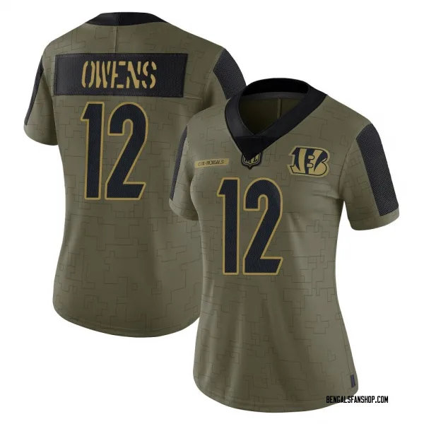Women's Rashod Owens Cincinnati Bengals Limited Olive 2021 Salute To Service Jersey
