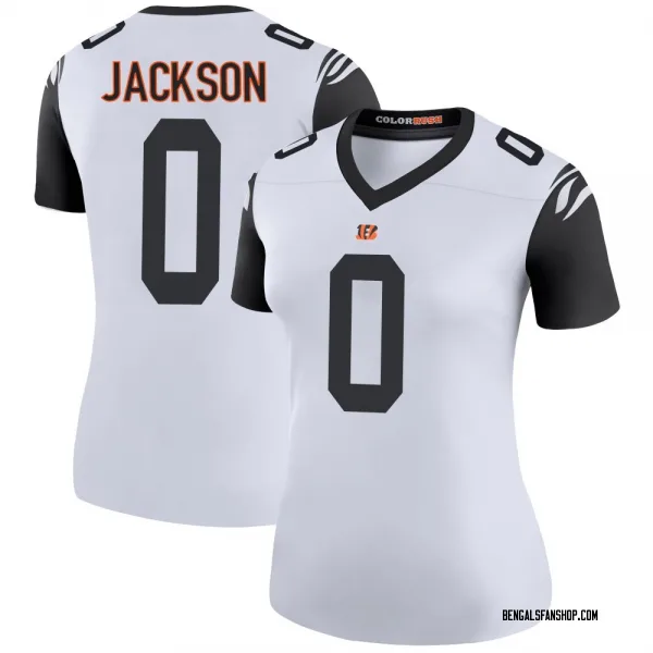 Women's Raymond Jackson Cincinnati Bengals Legend White Color Rush Jersey