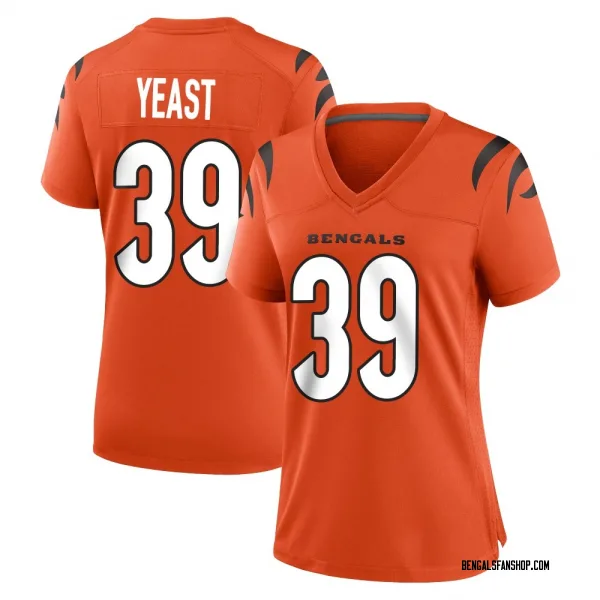 Women's Russ Yeast Cincinnati Bengals Game Orange Jersey