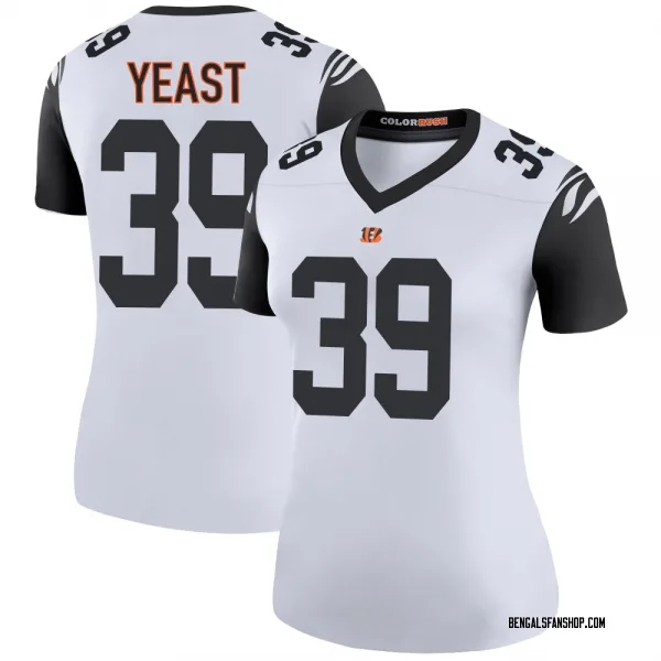 Women's Russ Yeast Cincinnati Bengals Legend White Color Rush Jersey