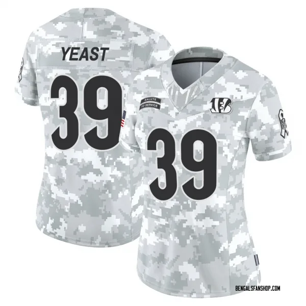 Women's Russ Yeast Cincinnati Bengals Limited Arctic Camo 2024 Salute to Service Jersey