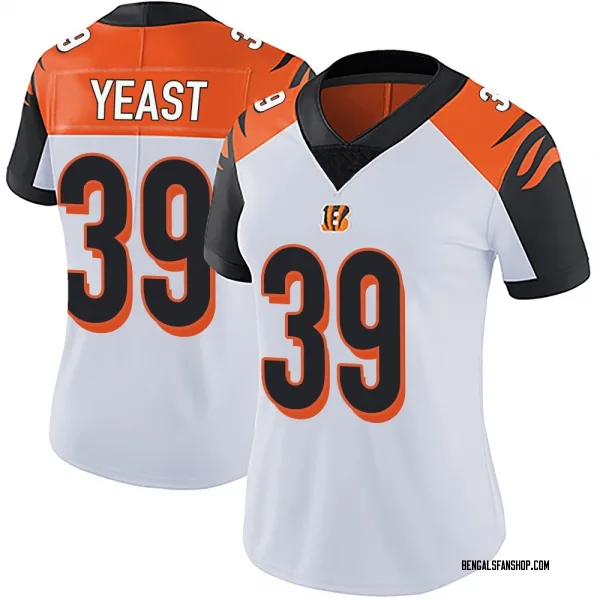 Women's Russ Yeast Cincinnati Bengals Limited White Vapor Untouchable Jersey