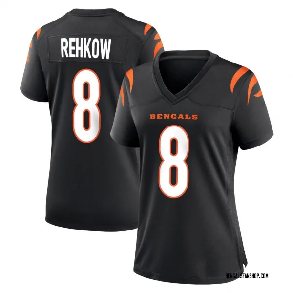 Women's Ryan Rehkow Cincinnati Bengals Game Black Team Color Jersey