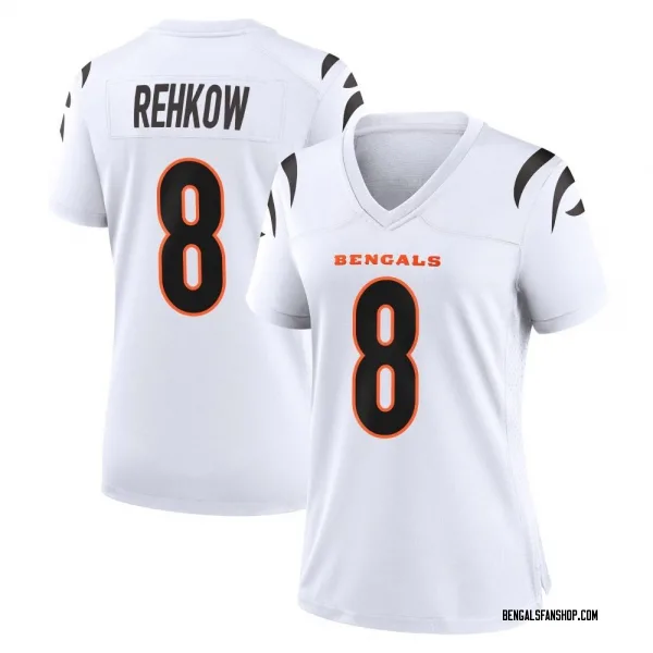 Women's Ryan Rehkow Cincinnati Bengals Game White Jersey