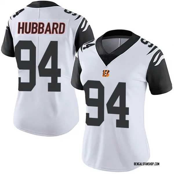 Women's Sam Hubbard Cincinnati Bengals Limited White Color Rush Vapor Untouchable Jersey