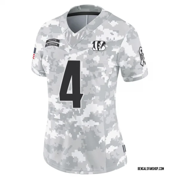 Women's Sean Clifford Cincinnati Bengals Limited Arctic Camo 2024 Salute to Service Jersey
