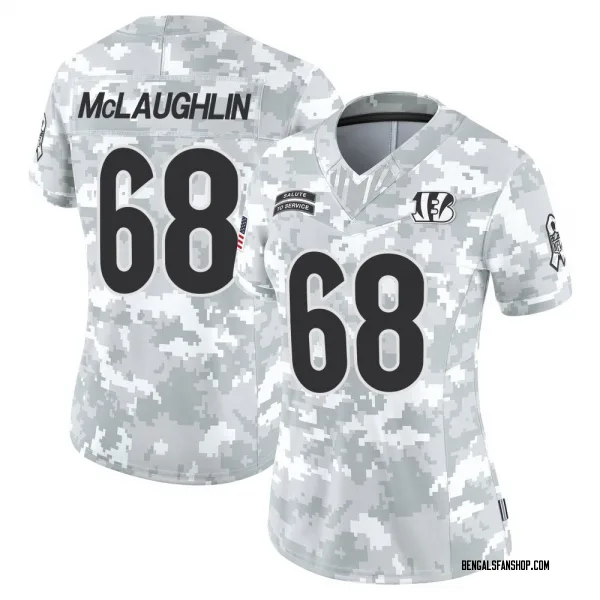 Women's Seth McLaughlin Cincinnati Bengals Limited Arctic Camo 2024 Salute to Service Jersey