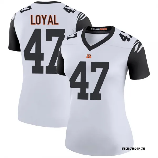 Women's Shaquan Loyal Cincinnati Bengals Legend White Color Rush Jersey